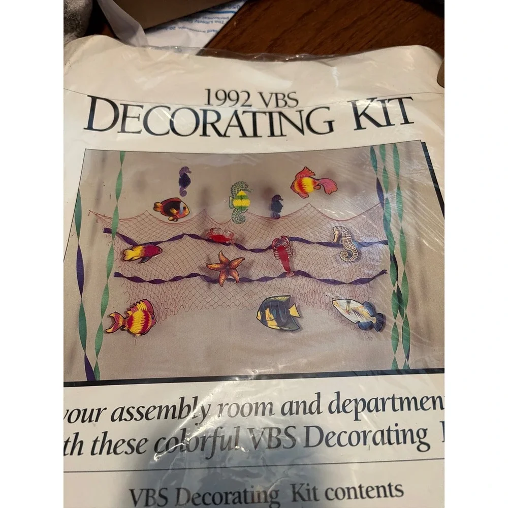 VBS Vacation Bible School Decorating Kit‎ 1992 Ocean Theme Under the Sea NWT 90s